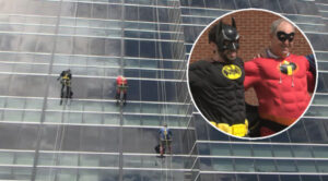 Window Washers Dressed As Superheroes Surprise Patients At Mississippi Hospital