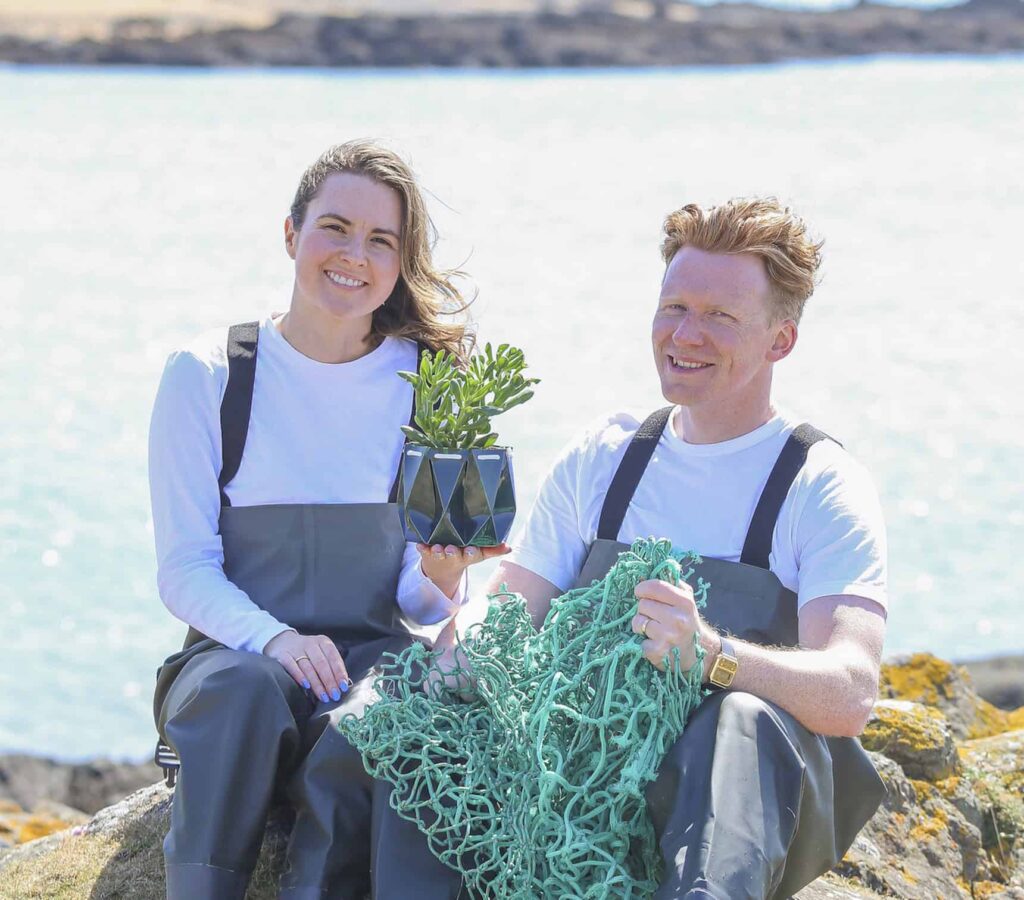 Plastic with a past: traceable pots made from reclaimed fishing nets 