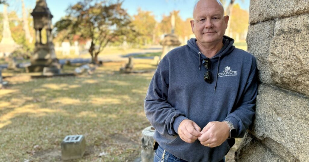 Elmwood Cemetery rests on the edge of uptown Charlotte and is one of the city's oldest burial grounds, with some graves dating to the 1840s.