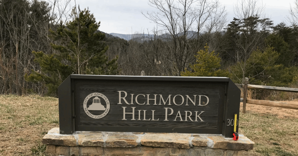 An updated map of Richmond Hill Park.