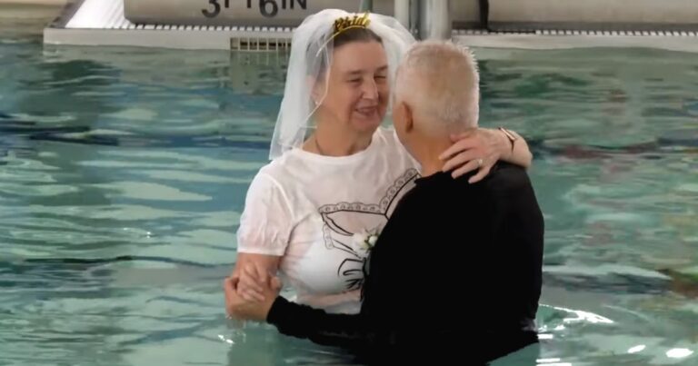 first dance in swimming pool