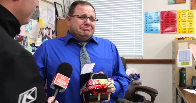 secret santa surprises teacher rick owens