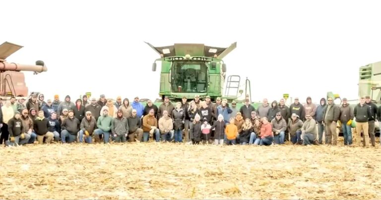 north dakota farmers harvesting crops
