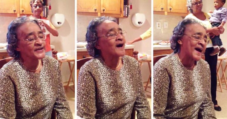 Elderly Woman Singing