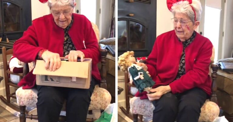 grandma christmas doll surprise