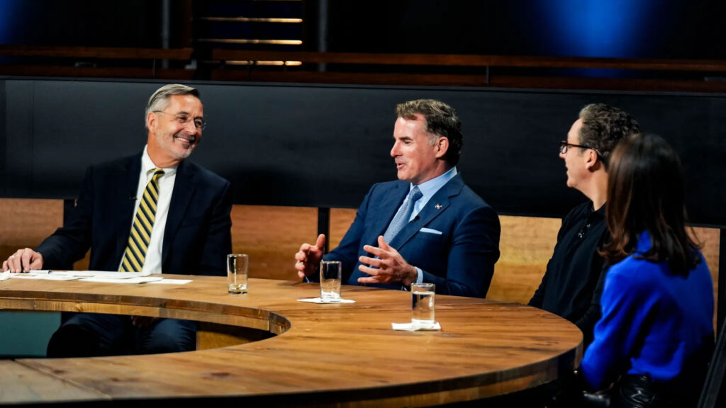 Education leaders and CEOs at a roundtable.