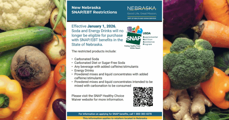 Soda and energy drinks off the table for SNAP users starting Jan. 1 in Nebraska
