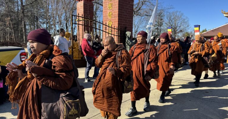 Buddhist monks share message of unity in Greensboro as Walk for Peace continues
