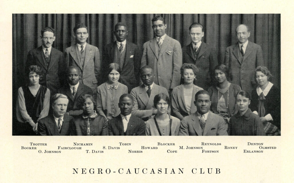 The 1926-27 Negro-Caucasian Club in a photo from the “Michiganensian” yearbook. 
