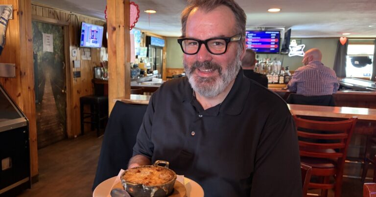 French onion soup at Gravity Restaurant & Bar in Waymart.