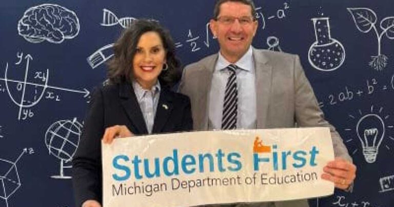 Governor Gretchen Whitmer with Glenn Maleyko