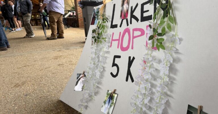 Community members and students gather to remember Laken Riley at memorial service and 5K
