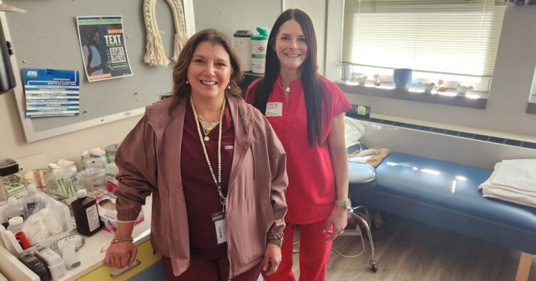 Theresa Cesarini, travel school nurse, said she loves visiting schools throughout the region.