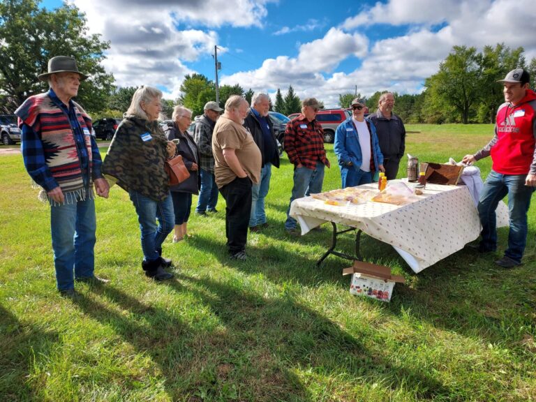 People gather at a Juneau County Men's Shed event.