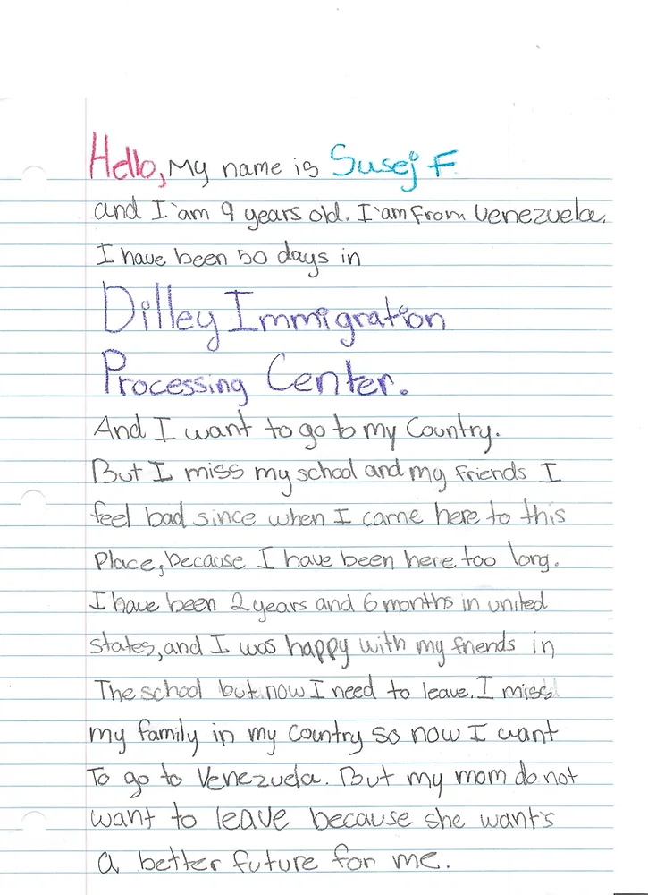 The Heartbreaking Letters of Children Held at Dilley Detention Center