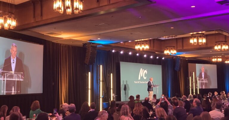 Gov. Josh Stein speaks with participants in a roundtable at McDowell Technical Community College in Marion Monday, March 16, 2026.