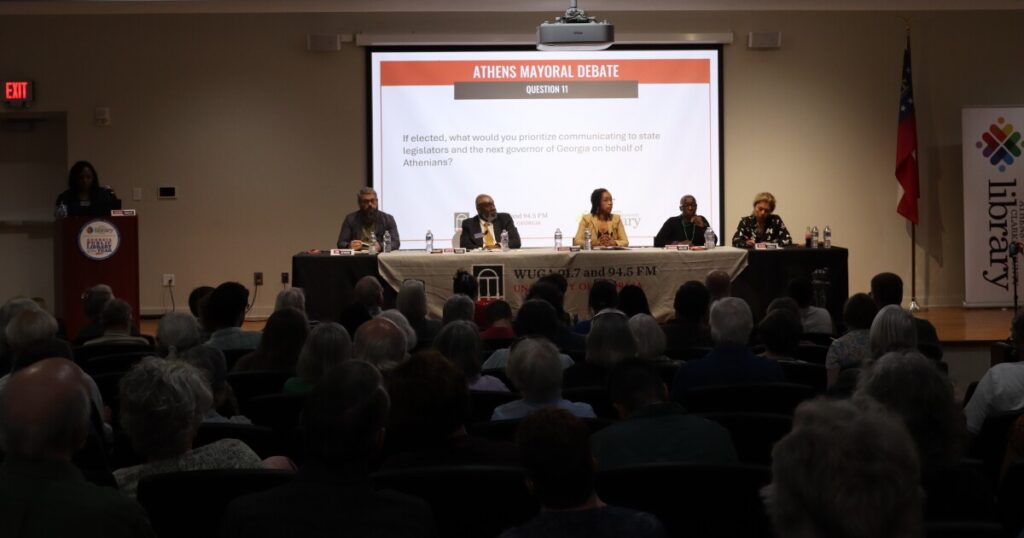 Candidates address a full house at WUGA's mayoral debate