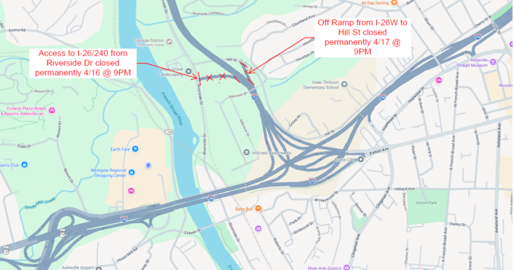 Several ramps will permanently close this week as Interstate 26 Connector project gets underway