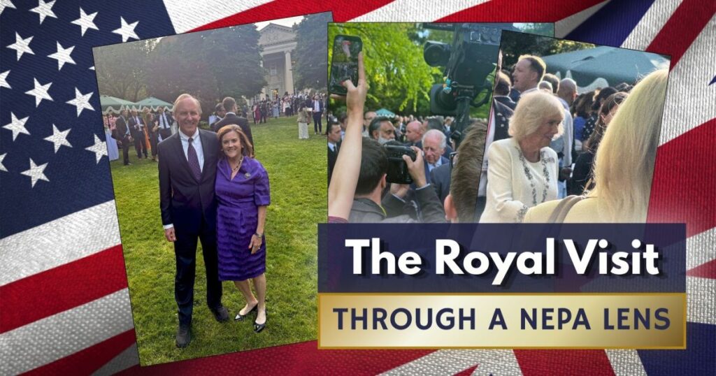 The 250th anniversary of U.S. independence from Great Britain is the occasion for the 2026 royal visit, and was a key theme at Monday's garden party at the British embassy in Washington, D.C.