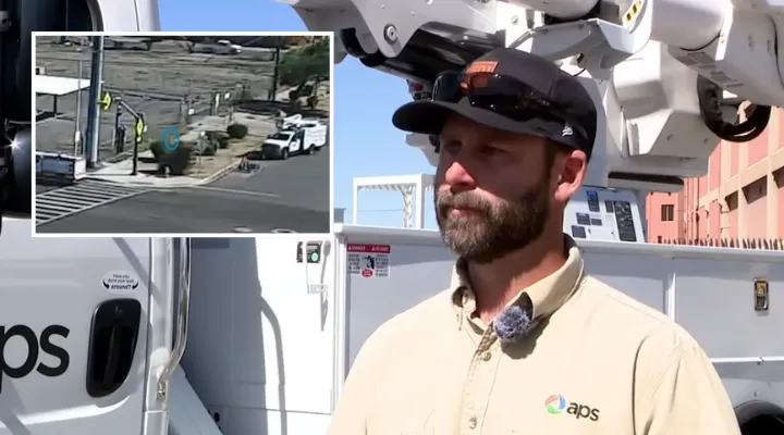 Utility Worker Saves Toddler Just Seconds Before He Runs Into Traffic