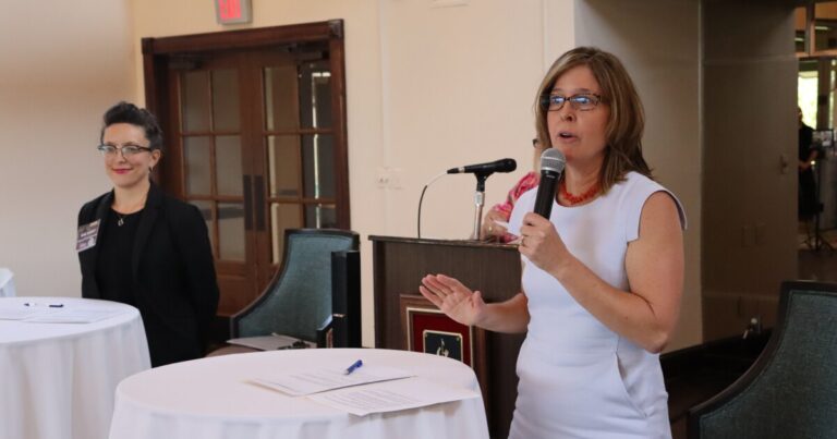 At the first Asheville mayor debate, Roney and Manheimer clash over transparency and surveillance