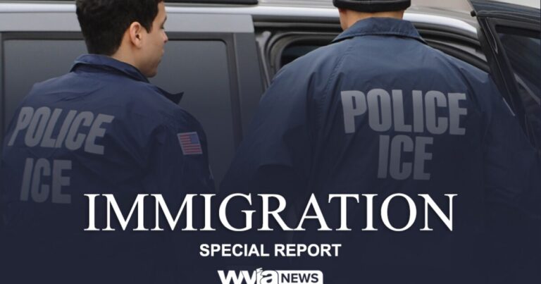 A U.S. Immigration and Customs Enforcement officer is seen in this file photo.