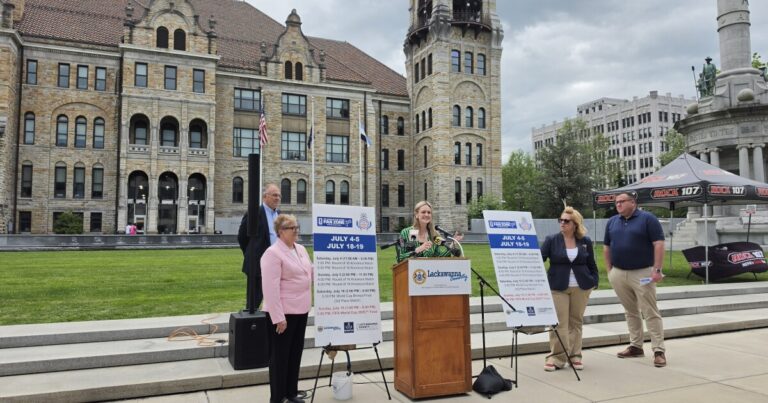 Lackawanna County Commissioner Bill Gaughan says he looks forward to thousands of people watching soccer together at Courthouse Square.