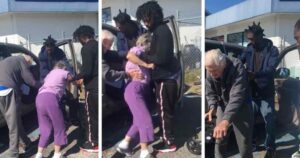 Viral Video Young Men Assist Elderly Couple Heartwarming Act Filmed - Common Good News young men help elderly
