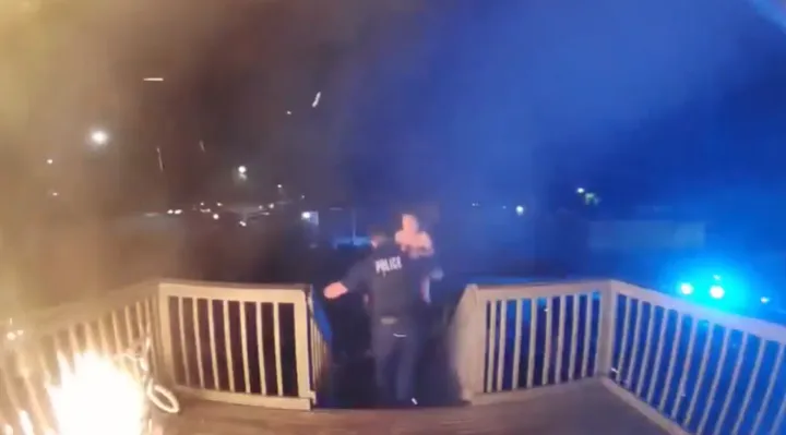 Hero Police Officer Kicks In Door, Rushes Into Burning Home To Save Mother And Children