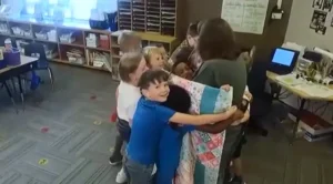Teacher Quilts Heartfelt Gifts for Students Before Her Retirementembedhttpswwwyoutubecomwatchv=czSW7YEoS3oembed - Common Good News Before Retiring, Teacher Spends Months Making Personalized Quilts for Every Student in Her Class