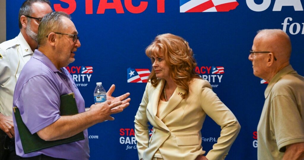 Republican governor candidate Stacy Garrity calls for 'pause' on data center development during Luzerne County visit