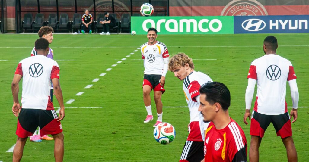 German Men’s National Soccer Team greets Triad audience with an open practice