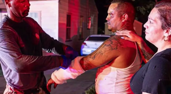 Stranger Punches Through Glass Door and Runs Into Burning Home to Save Two Young Girls