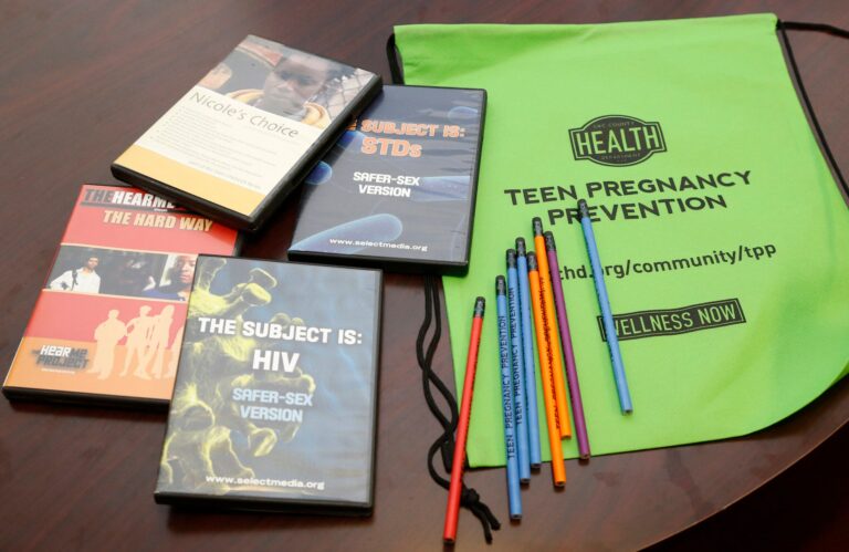 Some of the materials used by the Oklahoma City County Health Department in the Teen Pregnancy Prevention program