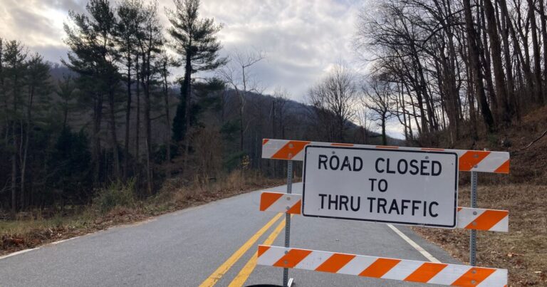 A view of the damaged guardrails on U.S. 176, as seen on Tuesday, December 9, 2025.