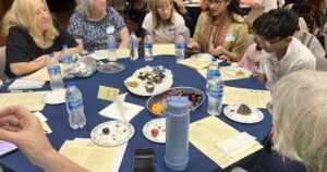 The first Faith250 discussion was held in Temple Hesed's social hall in Scranton.