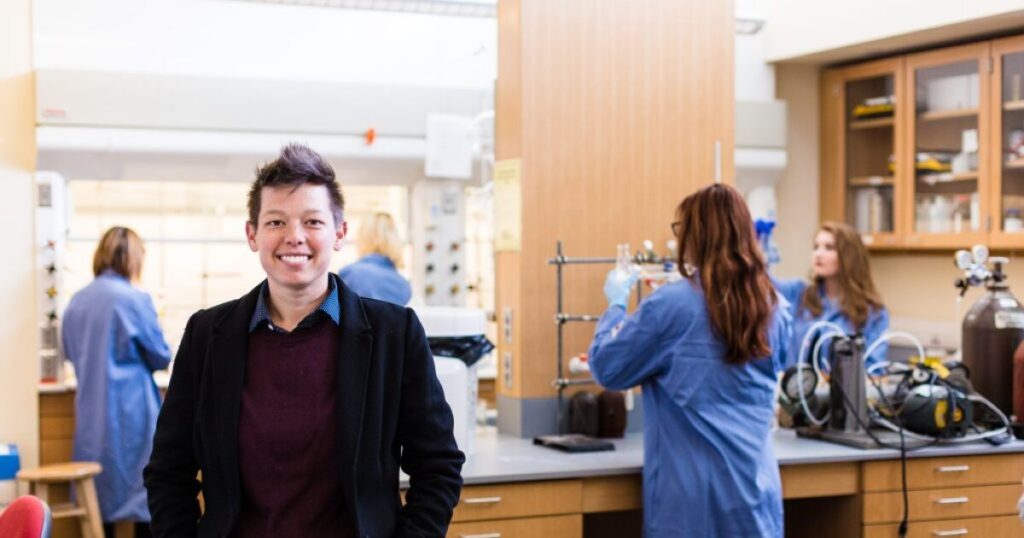 Ryan Steed, Ph.D., professor of chemistry and biochemistry and co-investigator on UNC Asheville's research into fighting drug-resistant bacteria