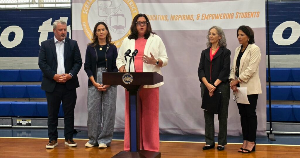 Pennsylvania Secretary of Health Dr. Debra Bogen says that period products are school supplies.