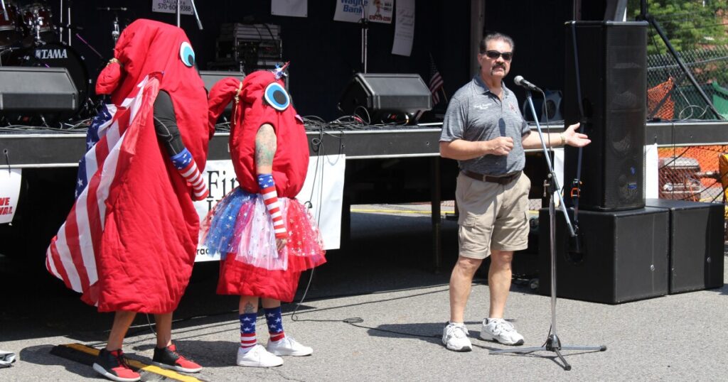 Mr. Kielbasa greets crowds at the Plymouth Alive Kielbasa Festival