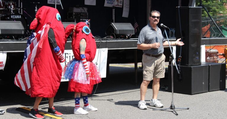 Mr. Kielbasa greets crowds at the Plymouth Alive Kielbasa Festival