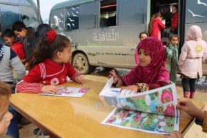 The mobile library bringing books to rural Syria
