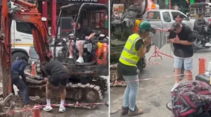 Two Aussies Were on Vacation in Thailand When They Saw Workers Struggling With an Excavator. So They Stopped to Help