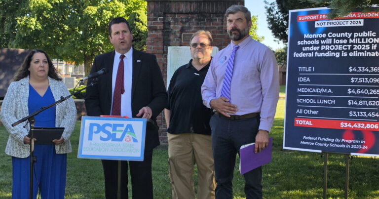 Schools within the 8th Congressional District receive almost $200 million annually in federal funding. Leaders from the Pennsylvania State Education Association raised concerns about Project 2025 this week.