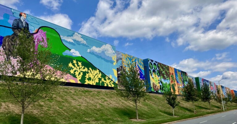 two mural artists
