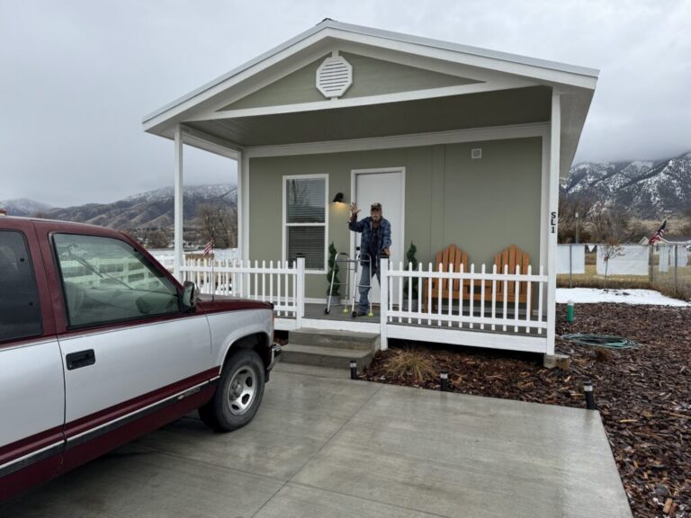 Veteran in housing unit built for veterans by Utah nonprofit. National veteran homelessness hit record-low in 2025, but half the states reported increases during January 2025 count. (Photo Courtesy of USA Project Valor)
