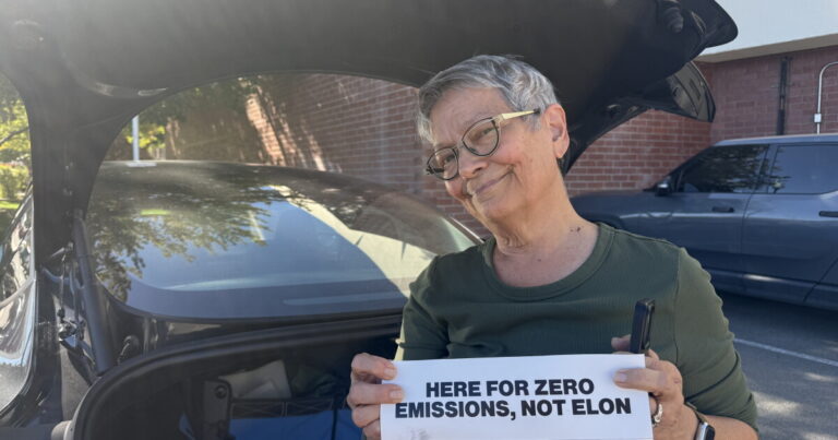 Chevy Bolt driver Rob Delia jokes about his electric vehicle being coal-powered, which is a primary source of electricity.