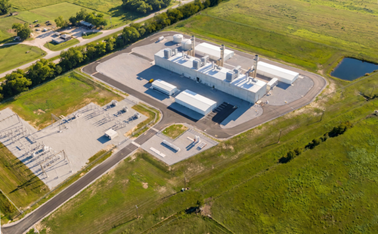 A photo simulation submitted by NorthWestern Energy as part of its application to build a natural gas power plant just south of Aberdeen. (Image courtesy of the South Dakota Public Utilities Commission)