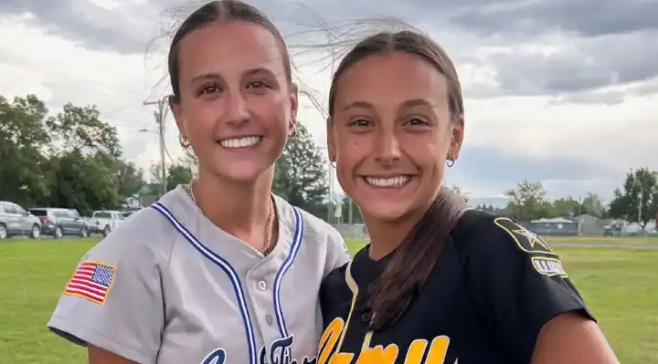 High School Softball Players On Opposing Teams Realize They're Sisters